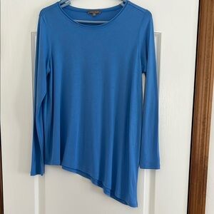 Women's Blue Asymmetrical Top